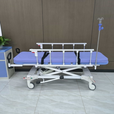 hydraulic stretcher Hsopital Equipment Medical Patient Trolley  folding guardrail Wheelchair transfer b