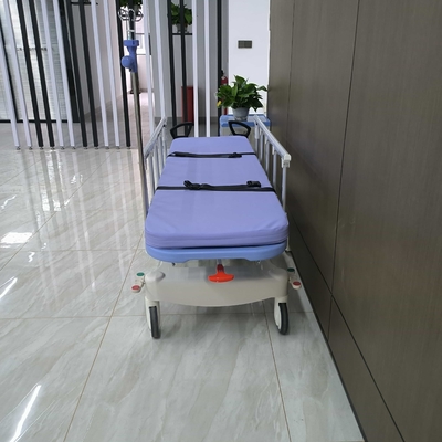 hydraulic stretcher Hsopital Equipment Medical Patient Trolley  folding guardrail Wheelchair transfer b