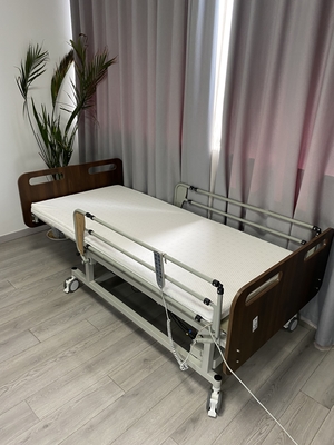 Electric Home elderly nursing Bed with Lockable Wheels