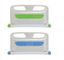 Green Bule Adjustable Bed Headboard Footboard , PP Material Bed Board Hospital