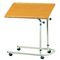 Adjustable Height Hospital Tray Table On Wheels Steel With Total Width 40cm