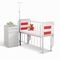 Medical Furniture Hospital Baby Crib Pink Color With One Crank Height Adjustable Hospital Baby Bed
