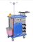 IV Pole Emergency Utility Drugs Medical Instrument Trolley With 5 Drawers On Both Sides Hospital Medical Trolley
