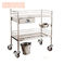 Stainless Medical Trolley Cart With Drawer , Icu Emergency Trolley
