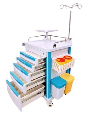 Plastic Steel Frame Multifunction Mobile 960mm Medical Trolley Cart Trolley