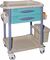 Plastic Steel ABS Table Top Double Layer 930mm Medical Treatment Cart