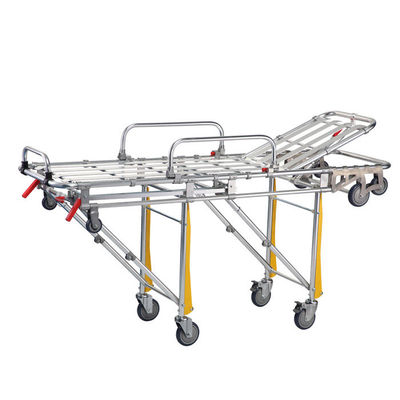 Adjustable Emergency Medical Safety 90cm Ambulance Trolley Bed