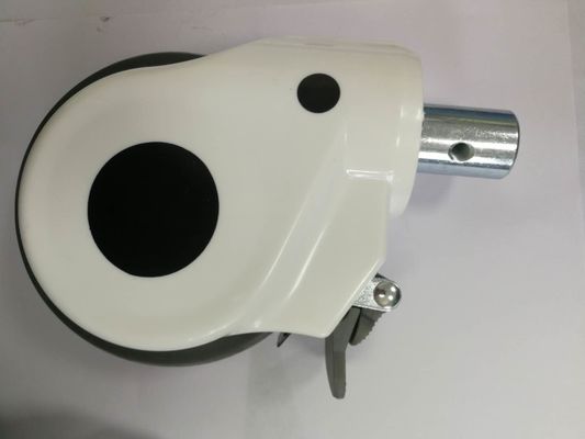 Medical Castors Caster 3/4 Inch Mute Plastic Wheel With Brake ABS Outer Cover