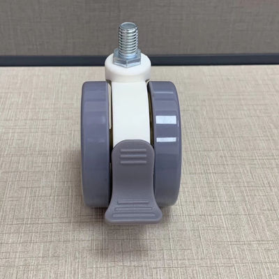 PU Medical Caster Wheels For Hospital Furniture Central Locking Easy Operation