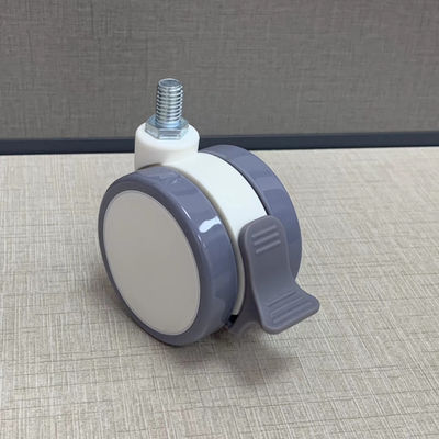 PU Medical Caster Wheels For Hospital Furniture Central Locking Easy Operation