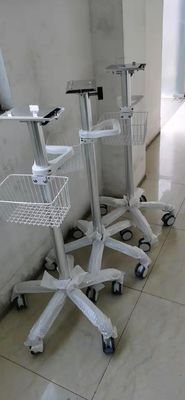 Height Adjustable Aluminum Alloy Mobile Trolley Patient Monitor Trolley Cart