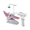 Hospital Electric Dental Chair Equipment Clinic Multifunction Pink