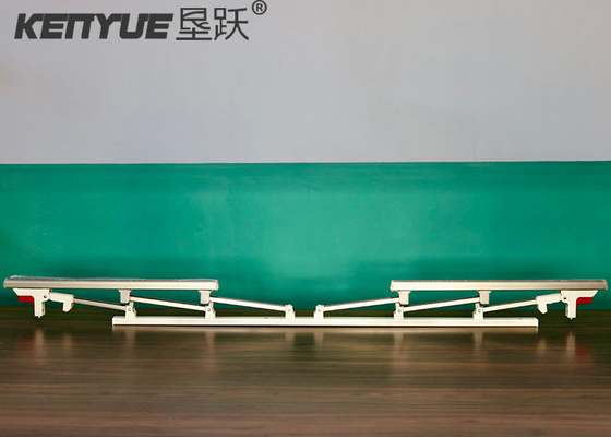 White Double Switch Medical Bed Side Rail Hexapole Aluminum Alloy