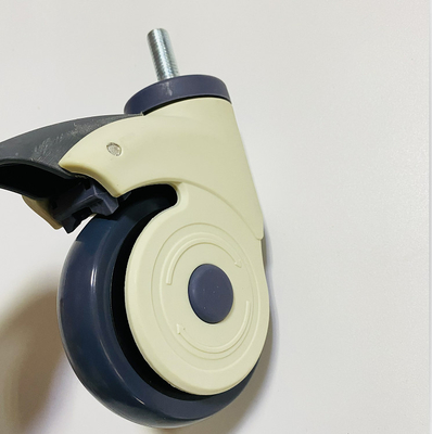 4 Inch Universal Wheel Hospital Medical Casters With Brake Creamy-White