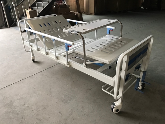 Blue And White Two Function Manual Medical Bed For Clinic