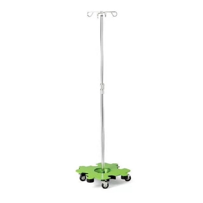 Aluminum Material Medical IV Infusion Stand Three Color Mobile
