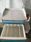 Medical hospital furniture blue therapy cart with two drawers