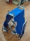 Blue 600D, PVC coated Oxford cloth folding stretcher is easy to clean