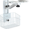 White medical monitor trolley arm with 4 inch universal casters