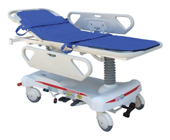 Hospital ABS Emergency Stretcher Trolley Hydraulic Adjustable For