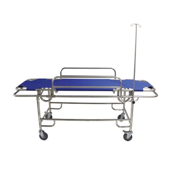 Mobile Foldable Hospital Stretcher Trolley , Aluminum Automatic Loading