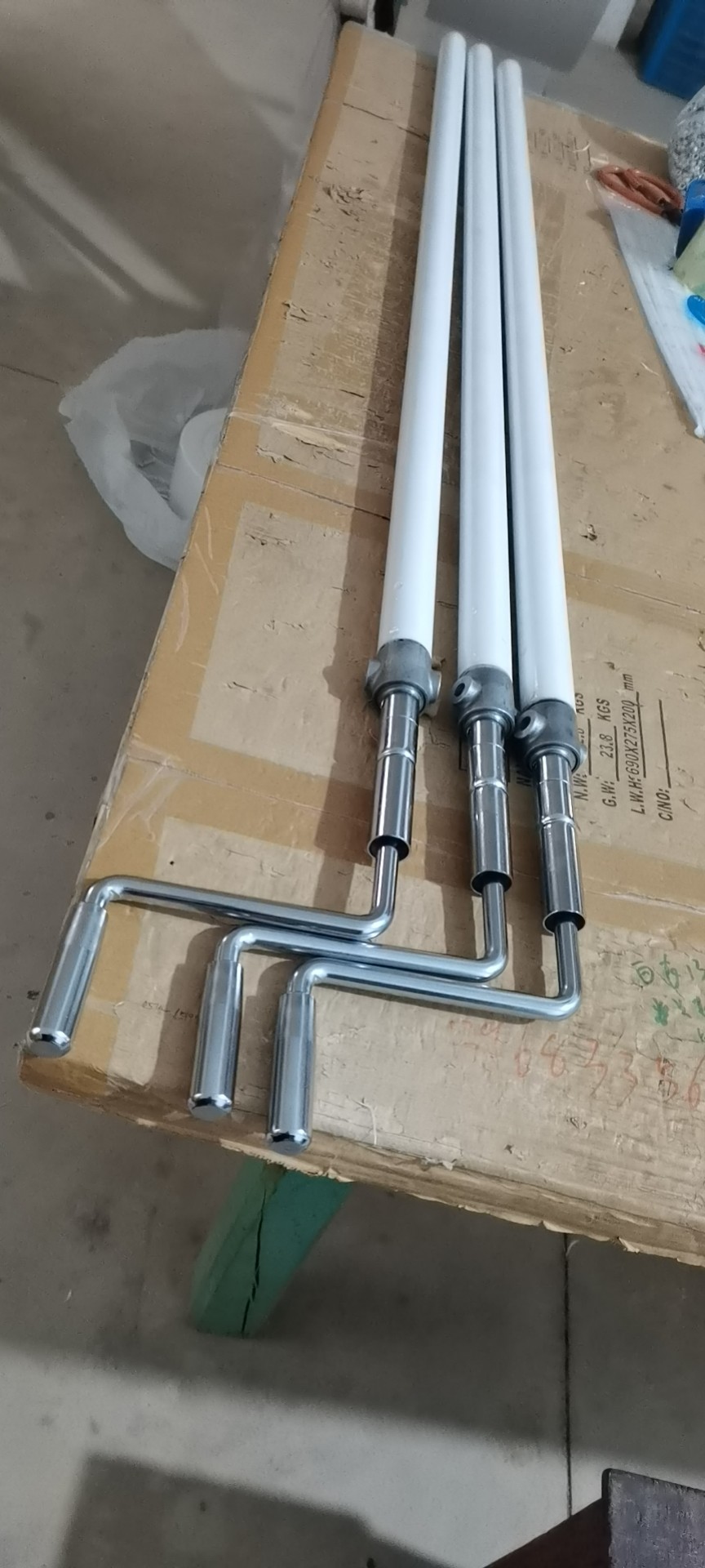 1100 Mm Tube Hospital Bed Hand Crank Handle , Stainless Steel Fold