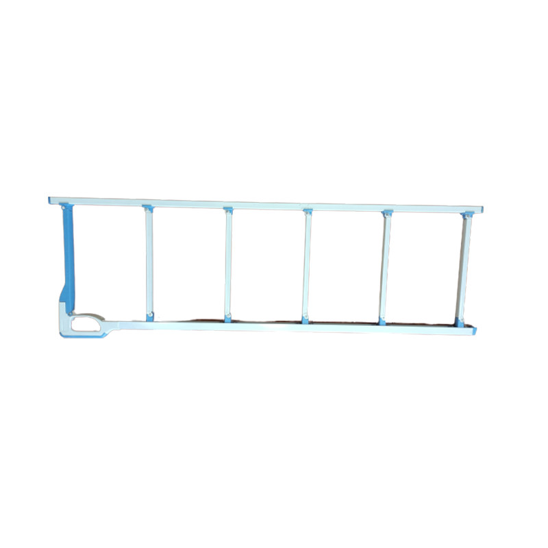 Six Pole Hospital Bed Guard Rails , Silver Collapsible Medical Bed Side