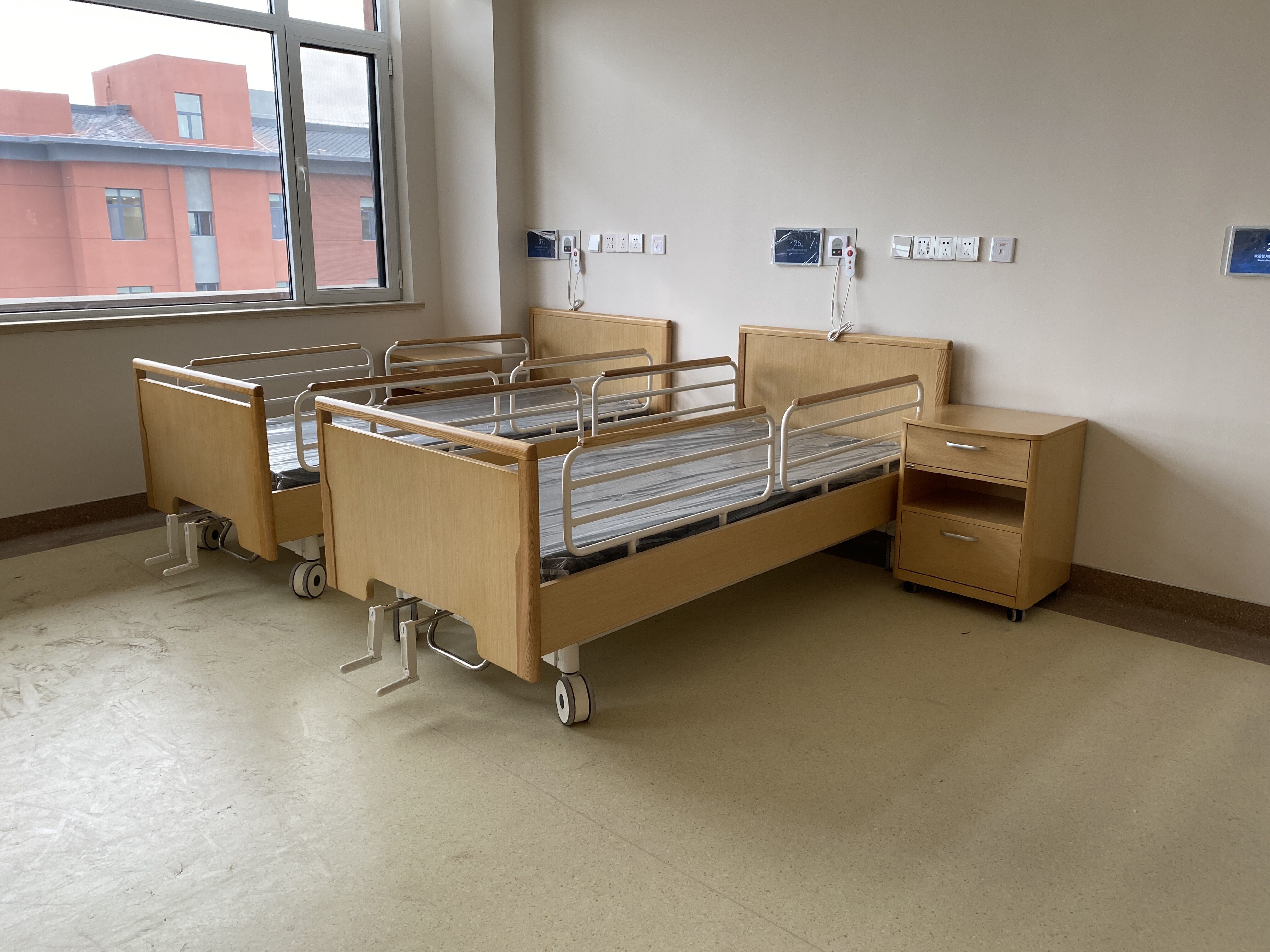 Manual Hospital Bed Household nursing sickbed with two functions Care