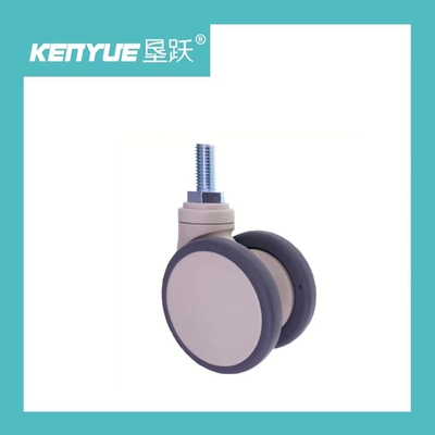 Threaded Stem Swivel Dual 3 Inch Universal 65MM Medical Cart Casters