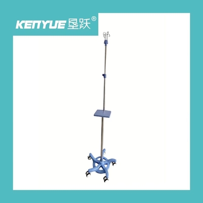 Blue Mobile Infusion Stand Stainless Steel With Wheels Removable