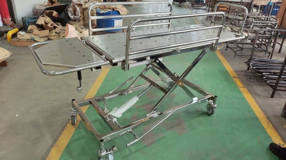 High Quality Stainless Steel Emergency Stretcher Trolley Stainless Steel Guardrail