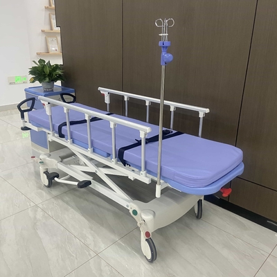 hydraulic stretcher Hsopital Equipment Medical Patient Trolley  folding guardrail Wheelchair transfer b