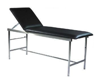 Black Hospital Backrest Adjustable Metal Exam Table