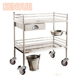 Stainless Medical Trolley Cart With Drawer , Icu Emergency Trolley