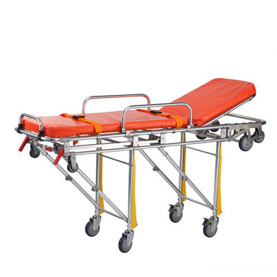 Adjustable Emergency Medical Safety 90cm Ambulance Trolley Bed