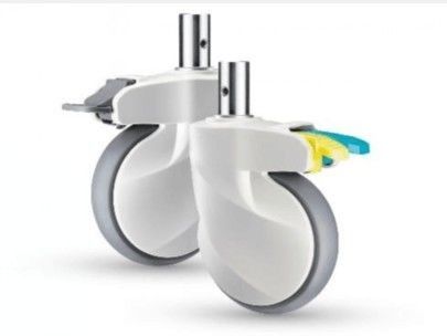 New 5inch Medical Bed Caster Wheel Central Control Plunger Diameter 28 Caster With Brake