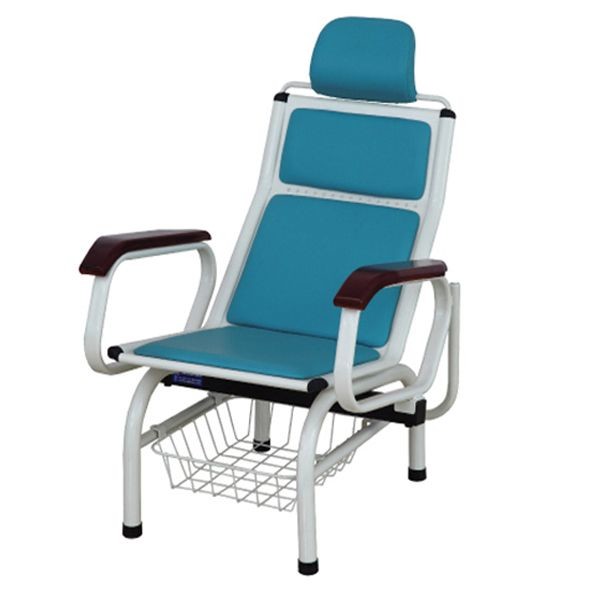Adjustable Backrest Iv Infusion Chairs With Pedal Stainless Steel Frame